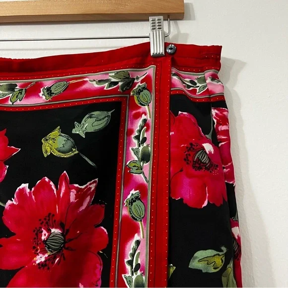 Vintage Notations MP Floral Boho Fairy Grunge Y2K Faux Wrap Resort Maxi Skirt - Picture 2 of 7